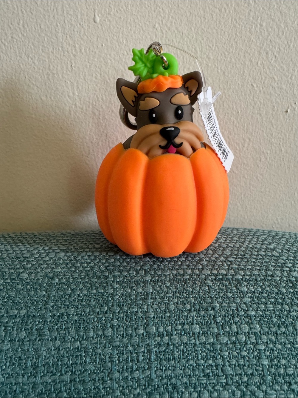 Cute Pumpkin Dog Bath and Body Works bag charm for hand sanitizer NWT